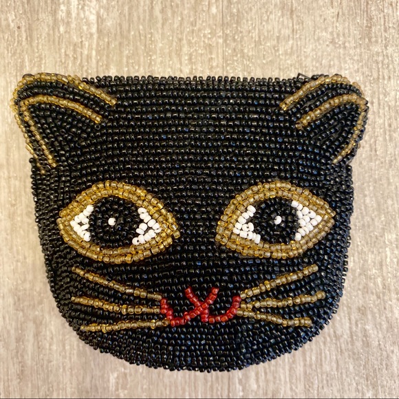 Vintage Handbags - Vintage 90’s Black Cat Mini Purse